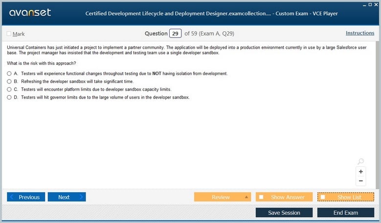 Certified Development Lifecycle and Deployment Designer Premium VCE Screenshot #4